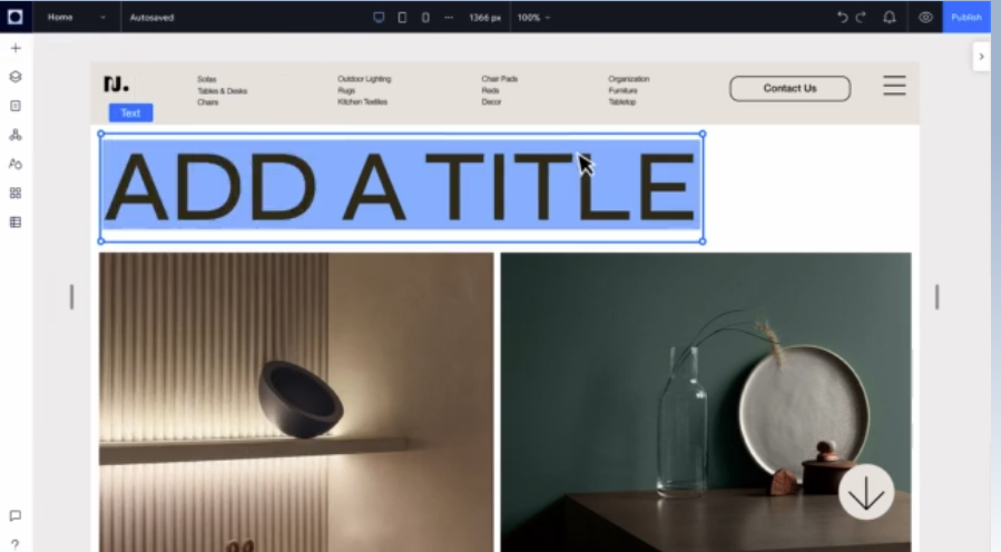 screenshot of Wix Studio